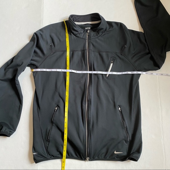 Nike+ FIT Dry vintage full zip knit performance jacket black size Large - Picture 11 of 14